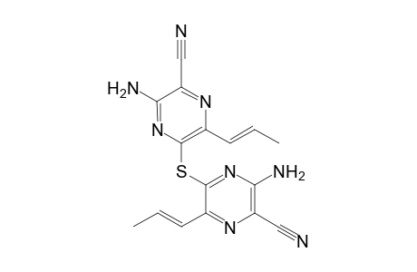 6-bis[2-amino-3-cyano-5-(1-propenyl)pyrazyl] sulfide