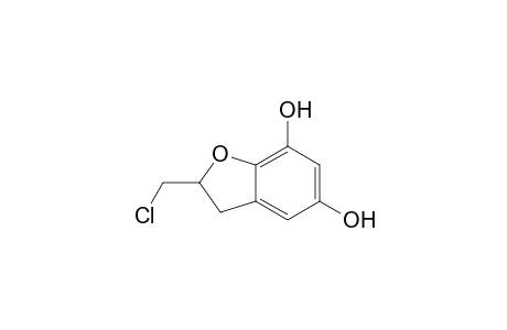 2,3-Dihydro-5,7-dihydroxy-2-chloromethylbenzofuran