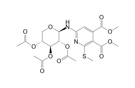4,5-Dicarbomethoxy-6-meththio-2-(tri-O-acetyl-.beta.-D-xylopyranosylamino)pyridine
