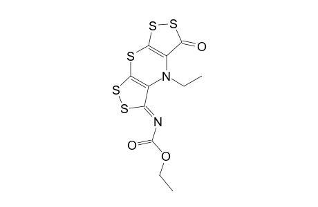4-Ethyl-3-oxobis[1,2]dithiolo[3,4-b:4',3'-e][1,4]thiazine-5-(N-ethoxycarbonyl)imine