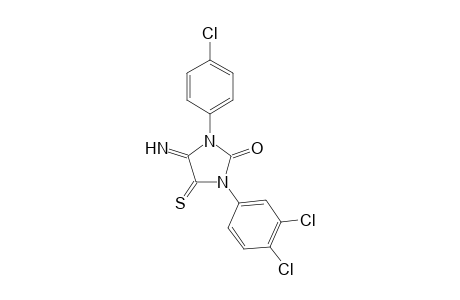 1-(4-Chlorophenyl)-3-(3,4-dichlorophenyl)-5-imino-4-thioxoimidazolidin-2-one