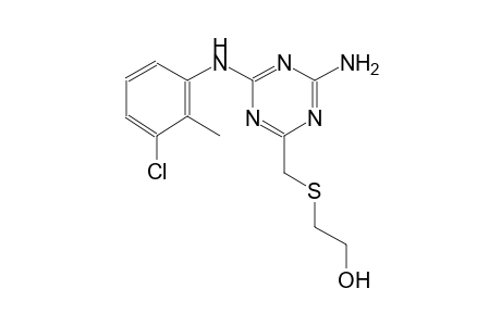 2-({[4-amino-6-(3-chloro-2-methylanilino)-1,3,5-triazin-2-yl]methyl}sulfanyl)ethanol