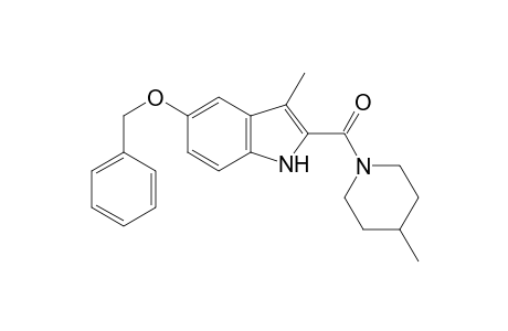 1H-Indole, 3-methyl-2-[(4-methyl-1-piperidinyl)carbonyl]-5-(phenylmethoxy)-