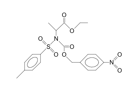 N-(4-Nitro-benzyloxycarbonyl)-N-(P-tosyl)-alanine ethyl ester