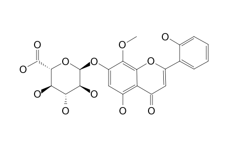 5,7,2'-Trihydroxy-8-methoxyflavone 7.beta.-D-Glucuronopyranoside