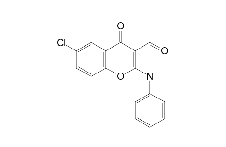 6-chloro-4-keto-2-(phenylamino)chromene-3-carbaldehyde