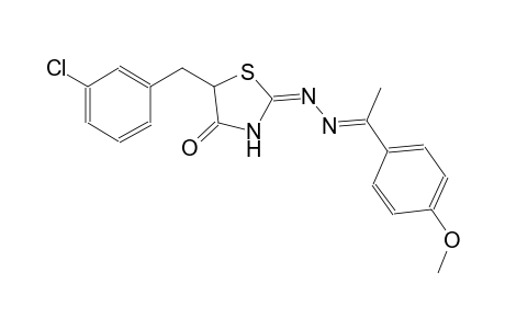 4-thiazolidinone, 5-[(3-chlorophenyl)methyl]-2-[(2E)-2-[1-(4-methoxyphenyl)ethylidene]hydrazono]-, (2E)-