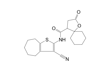 1-oxaspiro[4.5]decane-4-carboxamide, N-(3-cyano-5,6,7,8-tetrahydro-4H-cyclohepta[b]thien-2-yl)-2-oxo-