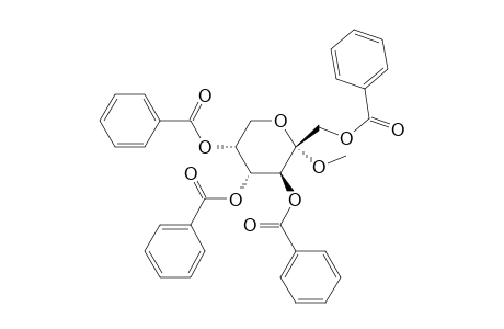 .alpha.-D-Fructopyranoside, methyl, tetrabenzoate