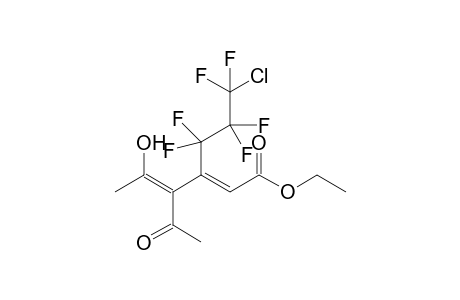 Ethyl 4-acetyl-3-(.omega.-chlorohexafluoropropyl)-5-hydroxyhexa-2,4-diencarboxylate