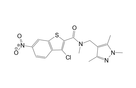 3-chloro-N-methyl-6-nitro-N-[(1,3,5-trimethyl-1H-pyrazol-4-yl)methyl]-1-benzothiophene-2-carboxamide