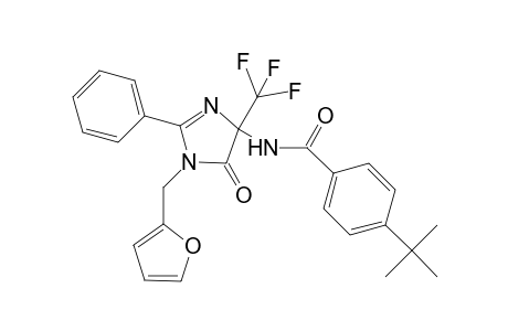 4-tert-Butyl-N-[1-(furan-2-ylmethyl)-5-oxo-2-phenyl-4-(trifluoromethyl)-4,5-dihydro-1H-imidazol-4-yl]benzamide