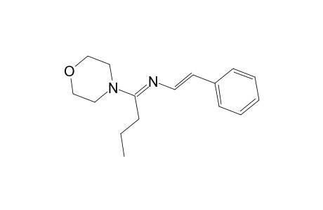 (E)-N-[(Z)-1-(4-Morpholinyl)butylidene]-2-phenylethenamine