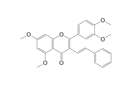 5,7,3',4'-Tetramethoxy-3-styrylflavone