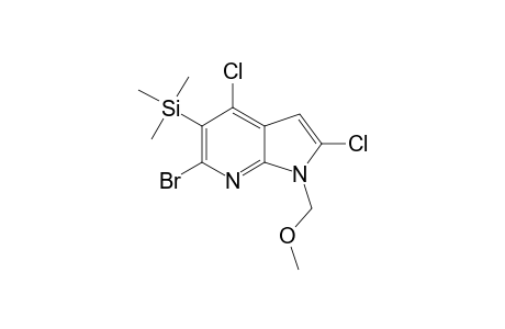 6-Bromo-2,4-dichloro-1-(methoxymethyl)-5-(trimethylsilyl)-1H-pyrrolo[2,3-b]pyridine