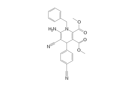 Dimethyl 6-Amino-1-benzyl-5-cyano-4-(4-cyanophenyl)-1,4-dihydropyridine-2,3-dicarboxylate