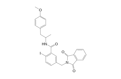 5-[(1,3-dioxo-2,3-dihydro-1H-isoindol-2-yl)methyl]-2-iodo-N-[1-(4-methoxyphenyl)propan-2-yl]benzamide