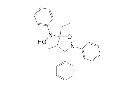 5-(hydroxy(phenyl)amino)-5-ethyl-4-methyl-2,3-diphenylisoxazolidine