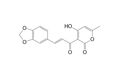 2H-Pyran-2-one, 3-[3-(1,3-benzodioxol-5-yl)-1-oxo-2-propenyl]-4-hydroxy-6-methyl-
