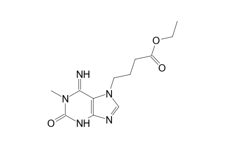 6-imino-1-methyl-2-oxopurine-7-butyric acid, ethyl ester