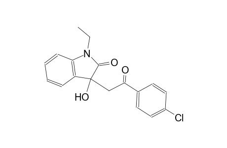 2H-indol-2-one, 3-[2-(4-chlorophenyl)-2-oxoethyl]-1-ethyl-1,3-dihydro-3-hydroxy-