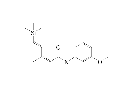 (2Z,4E)-N-(3-Methoxyphenyl)-3-methyl-5-(trimethylsilyl)penta-2,4-dienamide