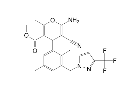 4H-pyran-3-carboxylic acid, 6-amino-5-cyano-4-[2,5-dimethyl-3-[[3-(trifluoromethyl)-1H-pyrazol-1-yl]methyl]phenyl]-2-methyl-, methyl ester