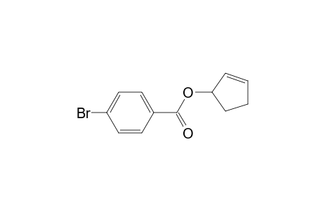 Benzoic acid, 4-bromo-, 2-cyclopenten-1-yl ester, (.+-.)-