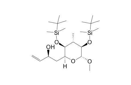 (2R,3R,4S,5S,6S,6(2S))-3,5-Di-(tert-butyldimethylsiloxy)-2-methoxy-4-methyl-6-(2-hydroxy-2-butenyl)-3,4,5,6-tetrahydro-2H-pyran