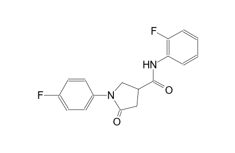 N-(2-fluorophenyl)-1-(4-fluorophenyl)-5-oxo-3-pyrrolidinecarboxamide