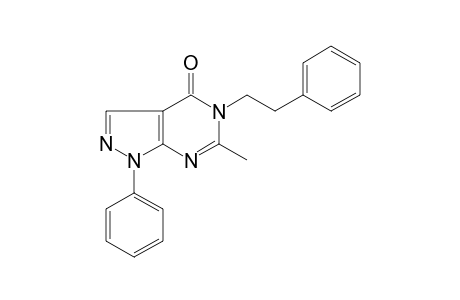 6-Methyl-1-phenyl-5-(2-phenylethyl)-1,5-dihydro-4H-pyrazolo[3,4-d]pyrimidin-4-one