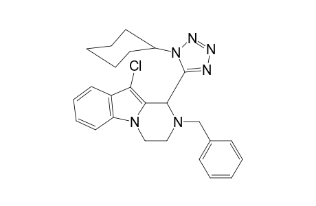 2-Benzyl-10-chloro-1-(1-cyclohexyl-1H-tetrazol-5-yl)-1,2,3,4-tetrahydropyrazino[1,2-a]indole