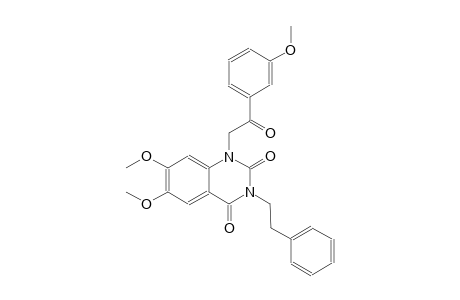 6,7-dimethoxy-1-[2-(3-methoxyphenyl)-2-oxoethyl]-3-(2-phenylethyl)-2,4(1H,3H)-quinazolinedione