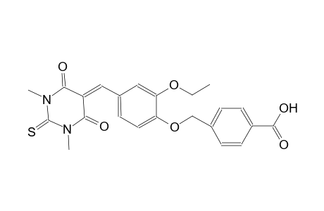 4-({4-[(1,3-dimethyl-4,6-dioxo-2-thioxotetrahydro-5(2H)-pyrimidinylidene)methyl]-2-ethoxyphenoxy}methyl)benzoic acid