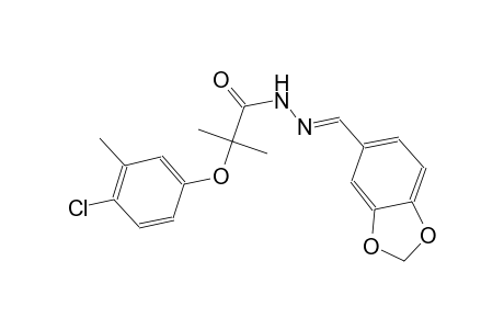 N'-[(E)-1,3-benzodioxol-5-ylmethylidene]-2-(4-chloro-3-methylphenoxy)-2-methylpropanohydrazide