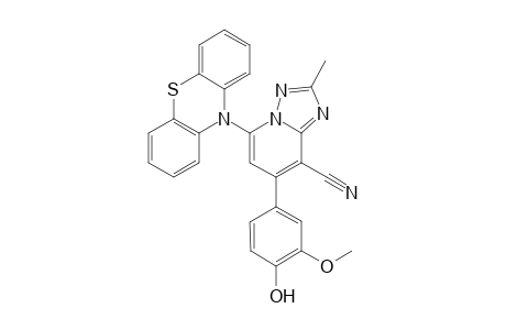 N-(2-Methyl-7-(4-hydroxy-3-methoxyphenyl)-8-cyano-[1,2,4]trazolo[1,5-a]pyridin-5-yl)phenothiazine