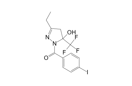 3-Ethyl-1-(4-iodobenzoyl)-5-(trifluoromethyl)-4,5-dihydro-1H-pyrazol-5-ol