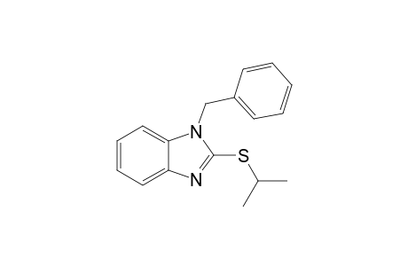 2-[(1-Methylethyl)thio]-1-(phenylmethyl)benzimidazole
