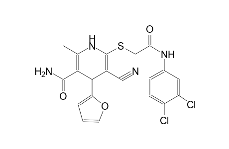 3-pyridinecarboxamide, 5-cyano-6-[[2-[(3,4-dichlorophenyl)amino]-2-oxoethyl]thio]-4-(2-furanyl)-1,4-dihydro-2-methyl-