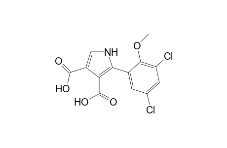 1H-Pyrrole-3,4-dicarboxylic acid, 2-(3,5-dichloro-2-methoxyphenyl)-