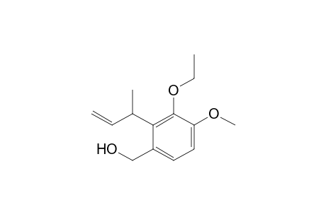 3-Ethoxy-4-methoxy-2-(1-methylallyl)benzyl alcohol