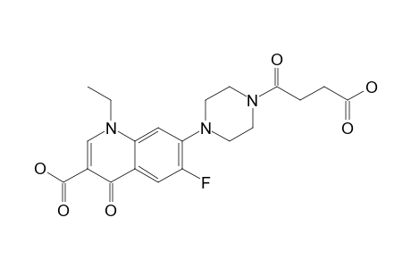 1-ETHYL-6-FLUORO-1,4-DIHYDRO-4-OXO-7-[1'-(4'-N-SUCCINYLPIPERAZINYL)]-3-QUINOLINE-CARBOXYLIC-ACID