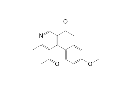 1-[5-acetyl-4-(4-methoxyphenyl)-2,6-dimethyl-3-pyridinyl]ethanone