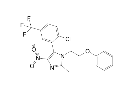 5-(2-Chloro-5-(trifluoromethyl)phenyl)-2-methyl-4-nitro-1-(2-phenoxyethyl)-1H-imidazole