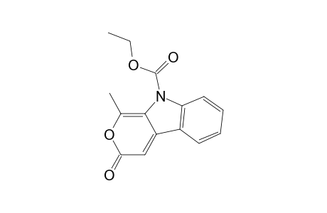 Pyrano[3,4-b]indole-9(3H)-carboxylic acid, 1-methyl-3-oxo-, ethyl ester