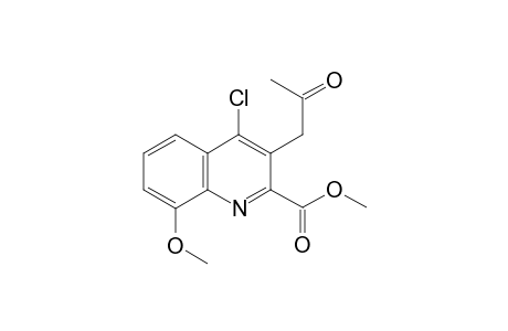 4-Chloro-8-methoxy-3-acetonyl-2-methoxycarbonyl-quinoline