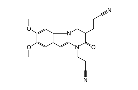3,4-DIHYDRO-7,8-DIMETHOXY-2-OXO-1H-PYRIMIDO[1,2-a]INDOLE-1,3-DIPROPIONITRILE
