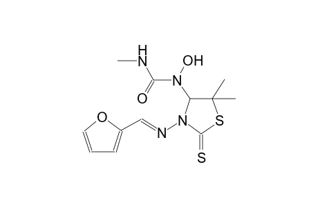 N-(3-{[(E)-2-furylmethylidene]amino}-5,5-dimethyl-2-thioxo-1,3-thiazolidin-4-yl)-N-hydroxy-N'-methylurea