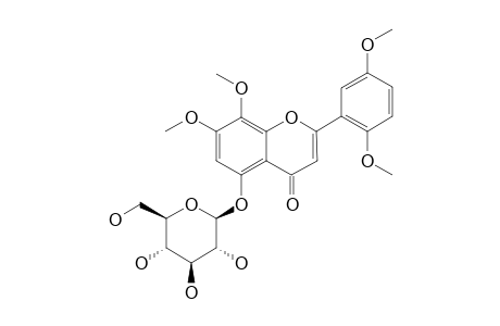 5-HYDROXY-7,8,2',5'-TETRAMETHOXY-FLAVONE-5-O-BETA-D-GLUCOPYRANOSIDE