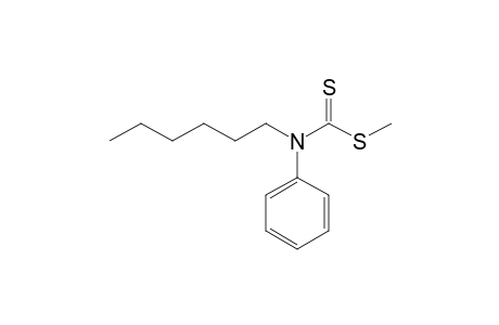 Methyl N-phenyl-N-hexyldithiocarbamate